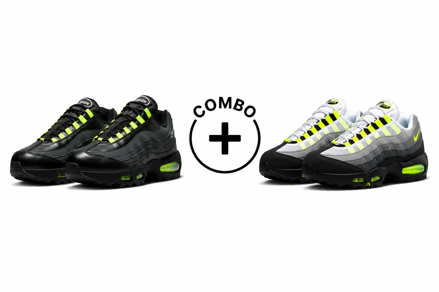 Air Max 95 Black/Volt + OG Neon Combo