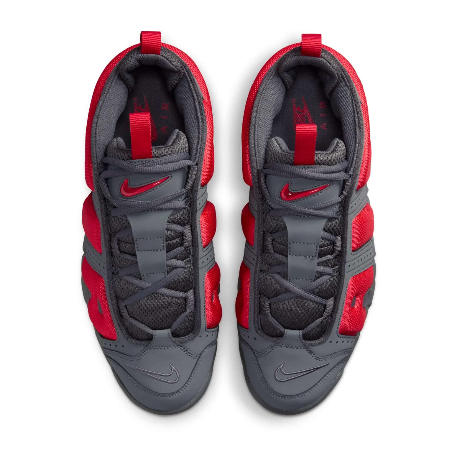 Nike Air More Uptempo Low 'Dark Grey Light Crimson'