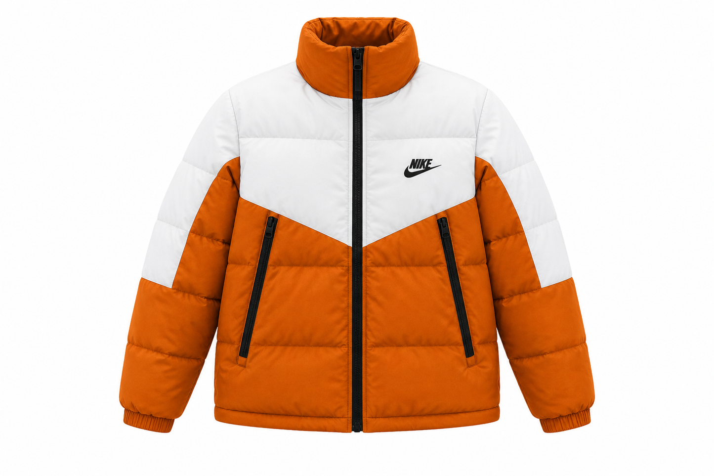 Nike Colour block Puffer Jacket Orange/White