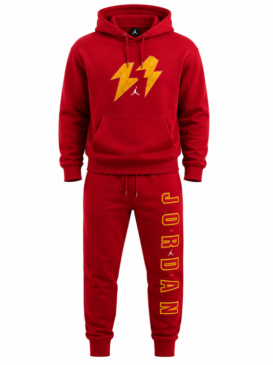 Jordan Flight MVP Fleece Tracksuit Red/Gold