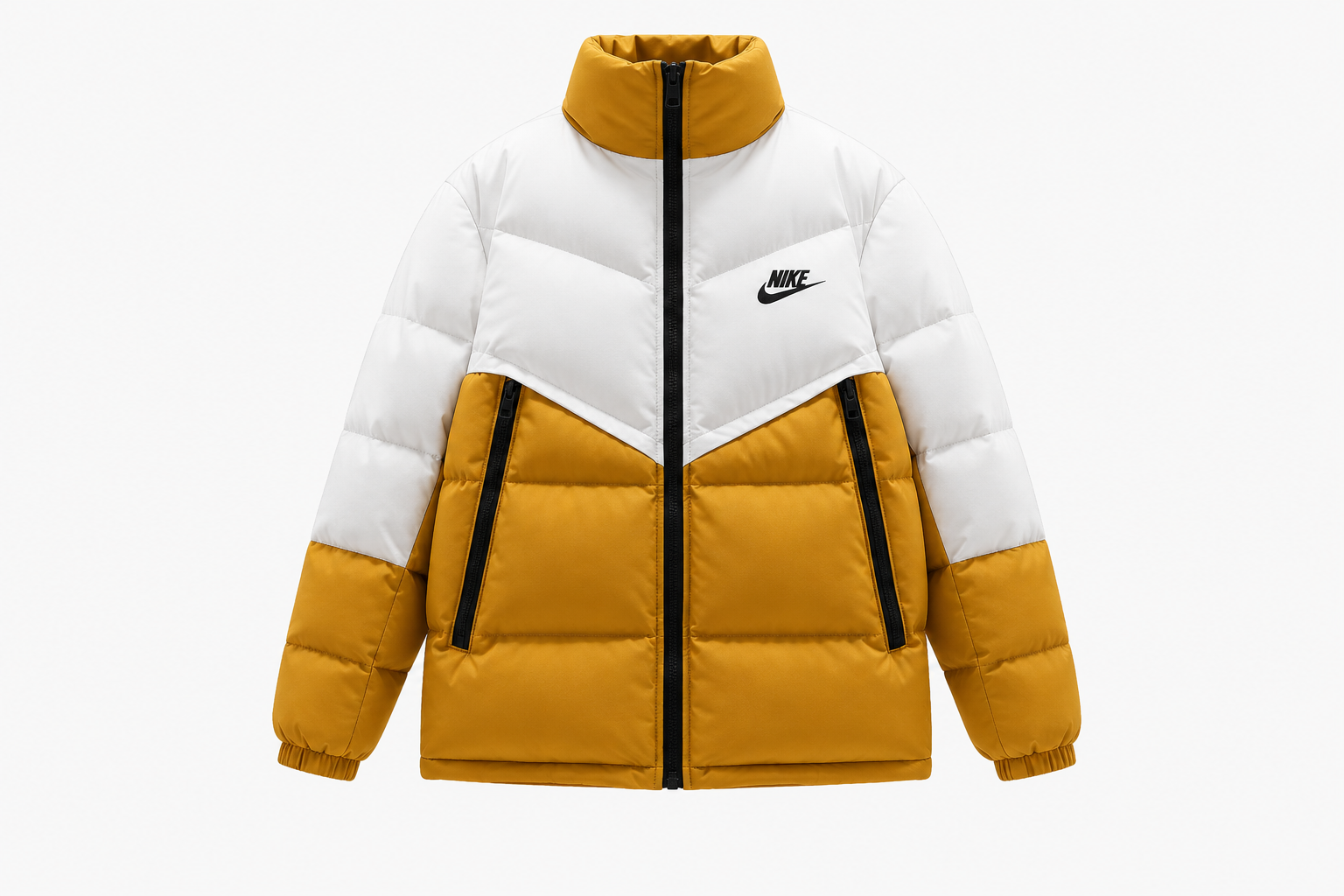 Nike Winter Puffer Jacket Yellow White