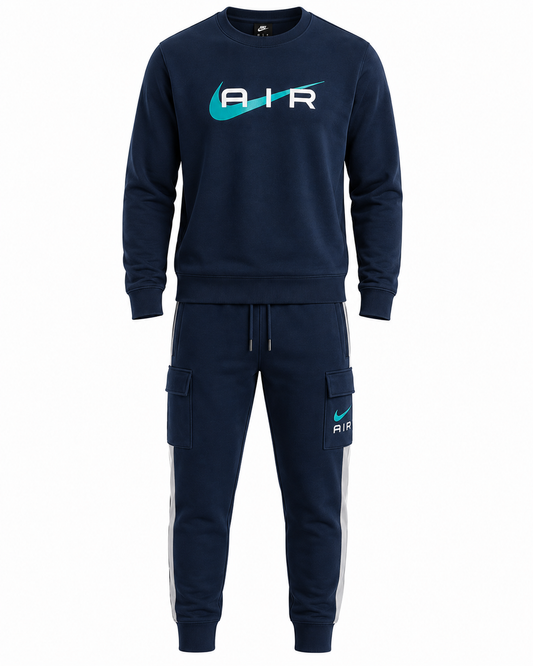 Nike Air Fleece Tracksuit Navy Blue