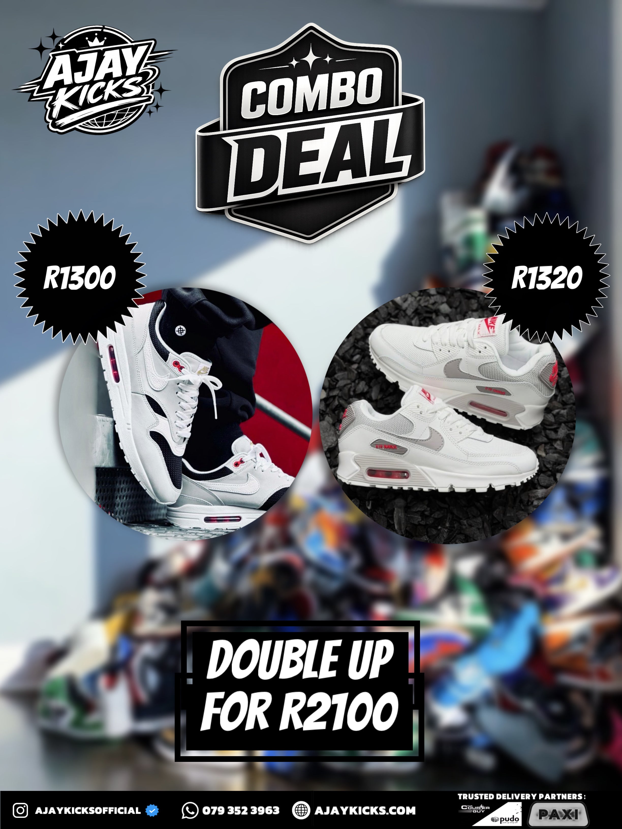 Nike Air Max 1 x Nike Air Max 90 Combo Deal - Double Up for R2100