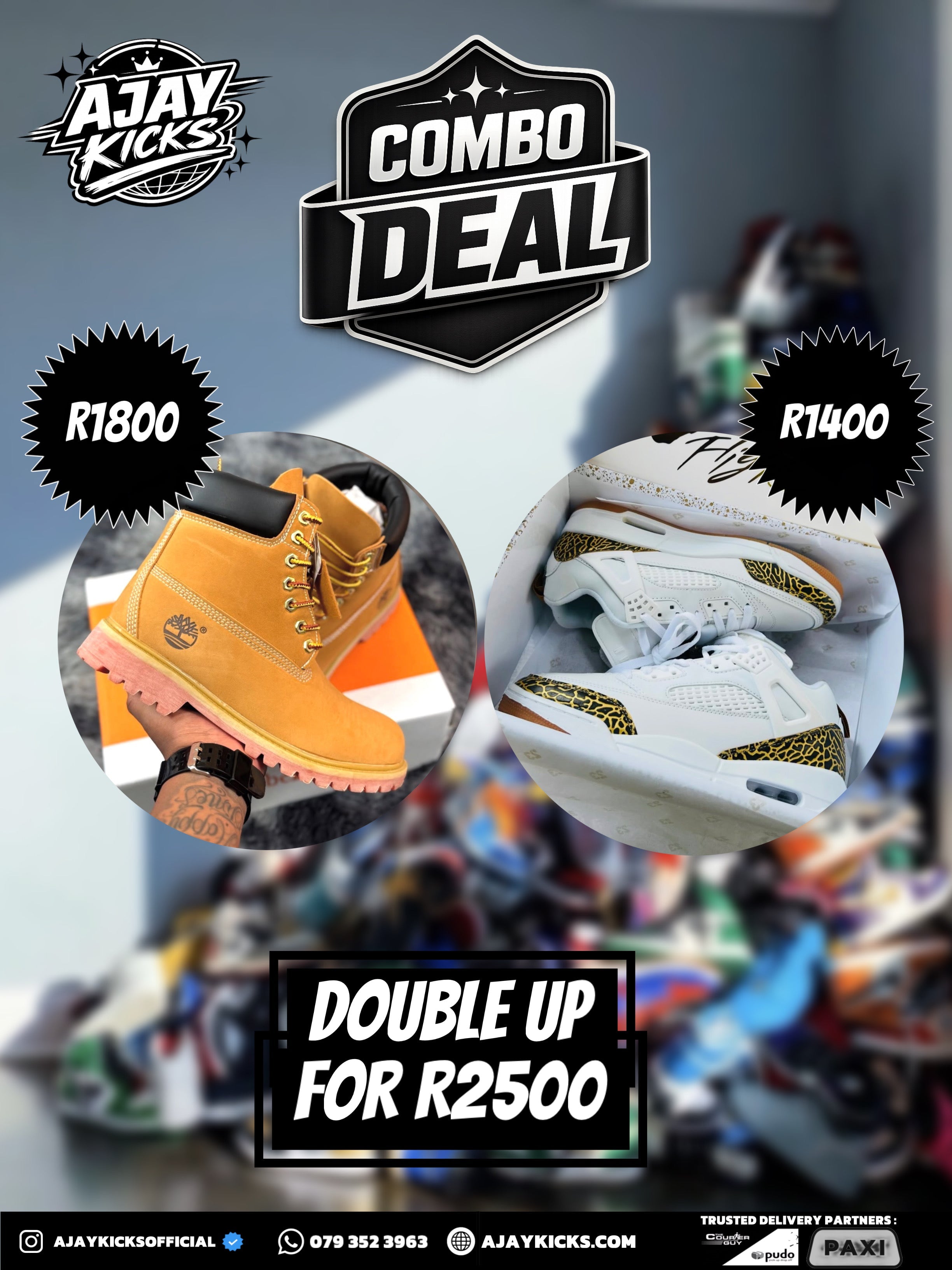 Timberland x Jordan Spizike Combo Deal - Double Up for R2500