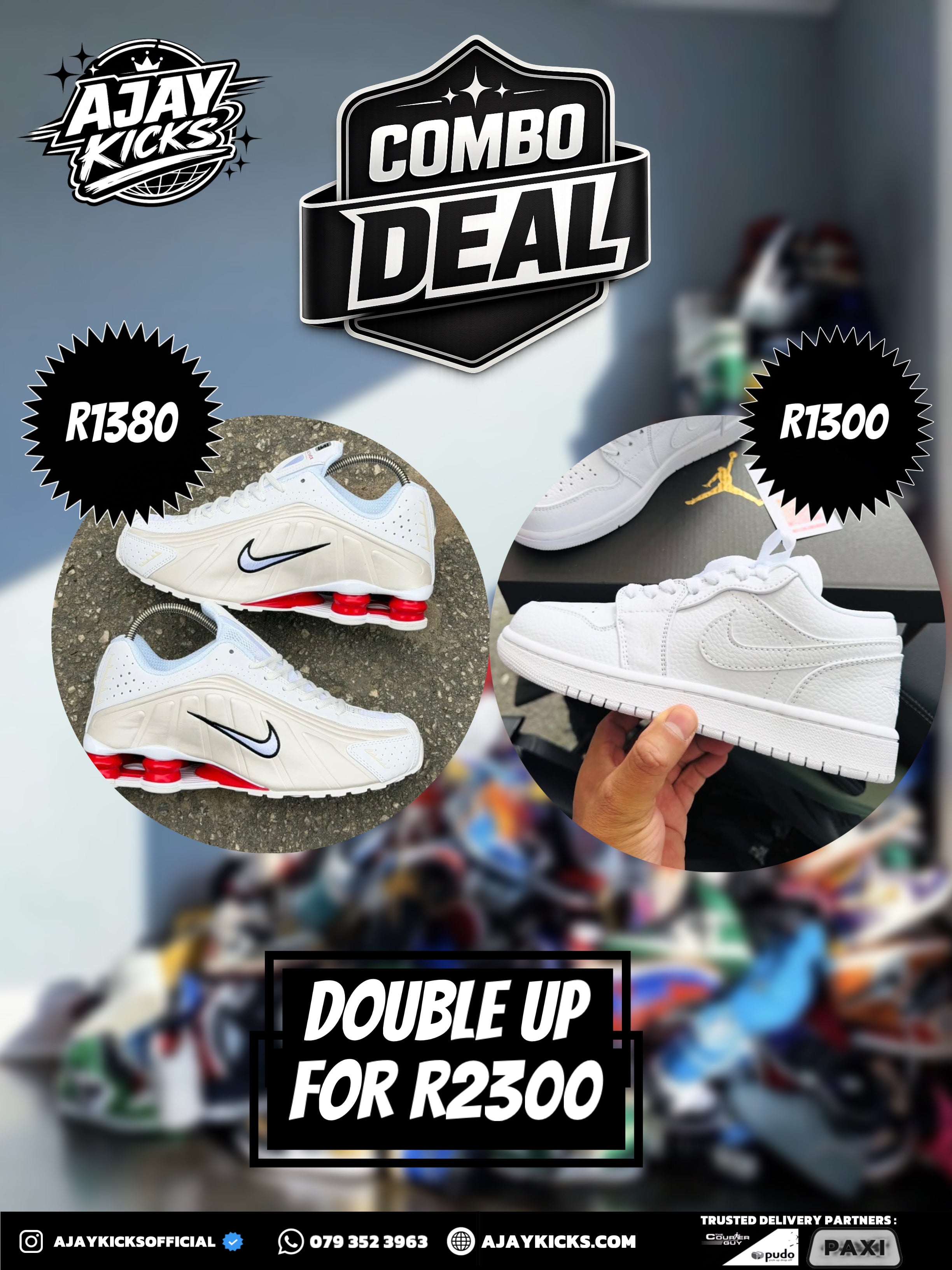 Nike Shox R4 x Jordan 1 Combo Deal - Double Up for R2300