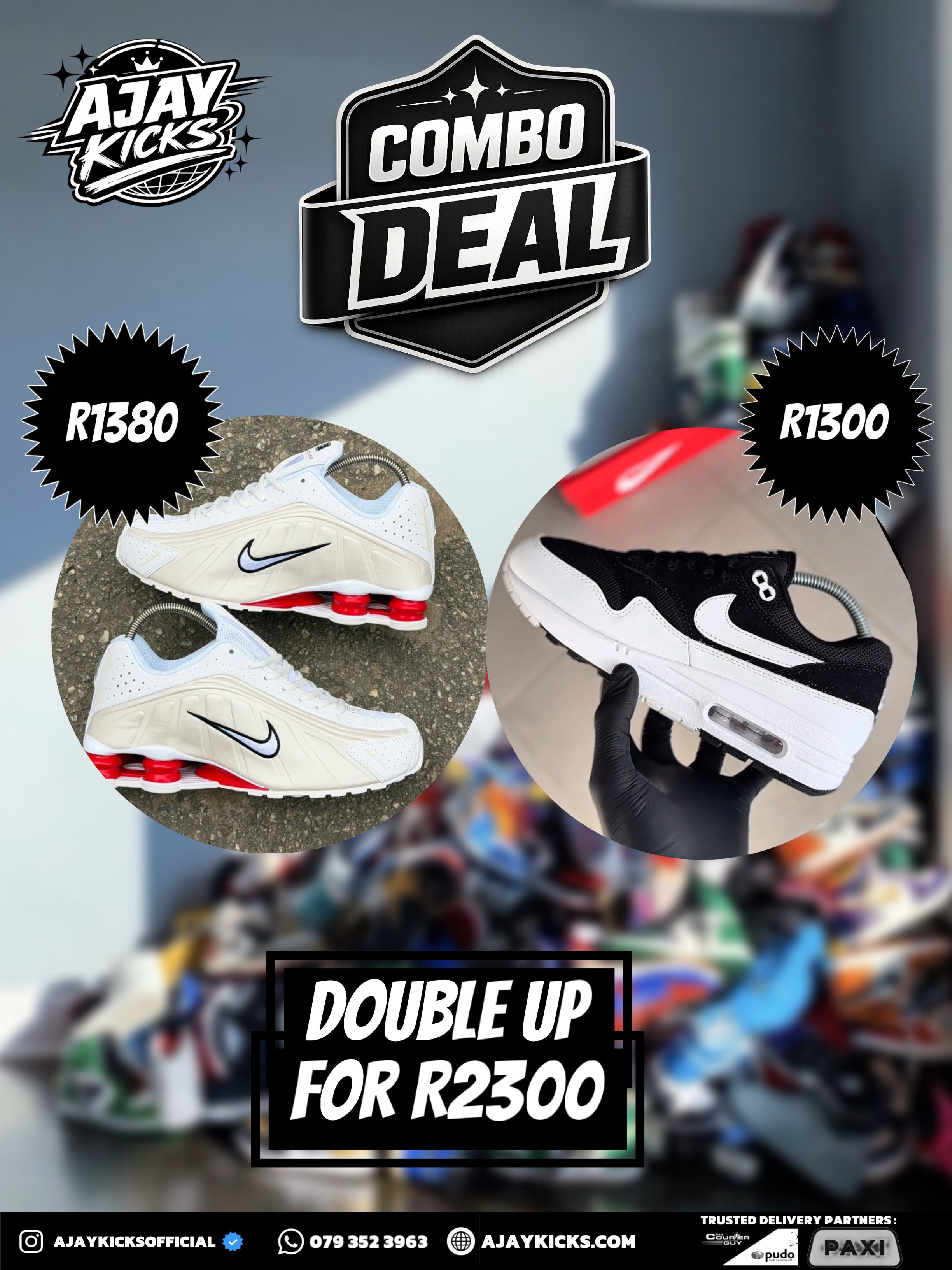 Nike Shox R4 x Nike Air Max 1 Combo Deal - Double Up for R2300