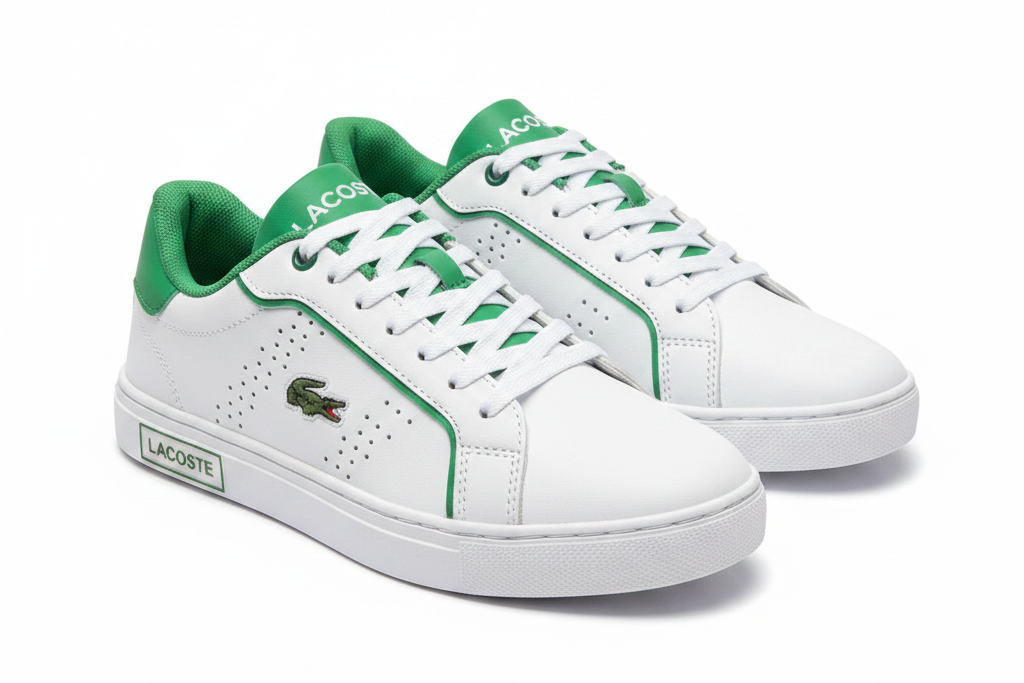 Lacoste Carnaby Pro White Green - Pair View