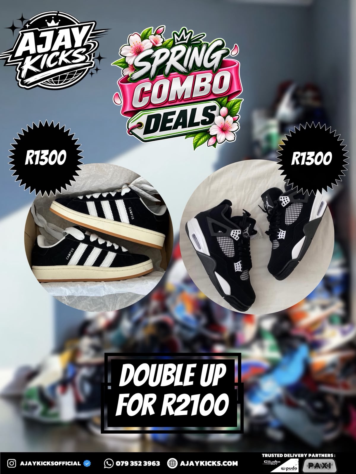 Adidas Campus x Jordan 4 Spring Combo Deal - Double Up for R2100