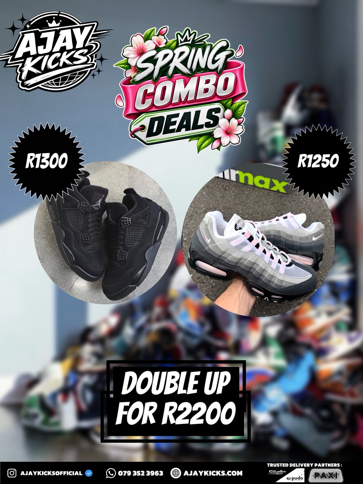 Jordan 4 x Nike Air Max 95 Spring Combo Deal - Double Up for R2200