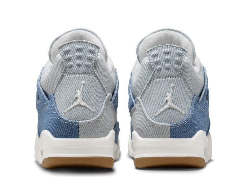 Jordan 4 Retro Tex Denim Worn Blue - Back View